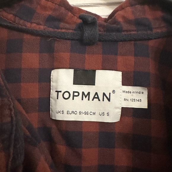 Topman Plaid Shirt - Maroon and Navy - Picture 2 of 3